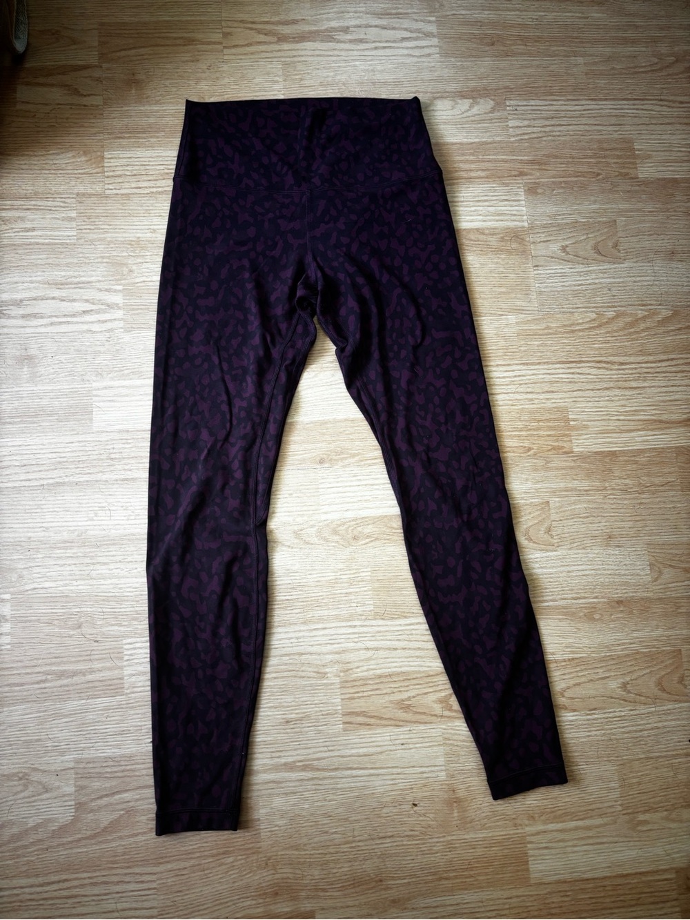 Lululemon dark adobe align leggings 8 full length maroon camo yoga gym Pilates